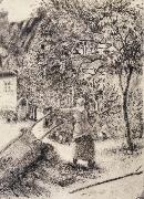 Camille Pissarro Woman emptying a wheelbarrow oil painting picture wholesale
